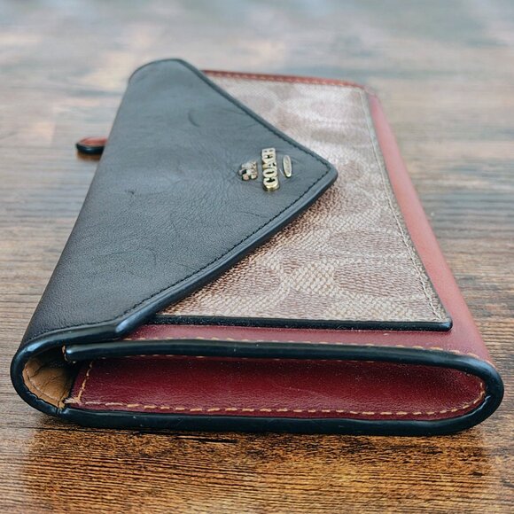 COACH Signature Color Block Slim Wallet - Picture 8 of 11